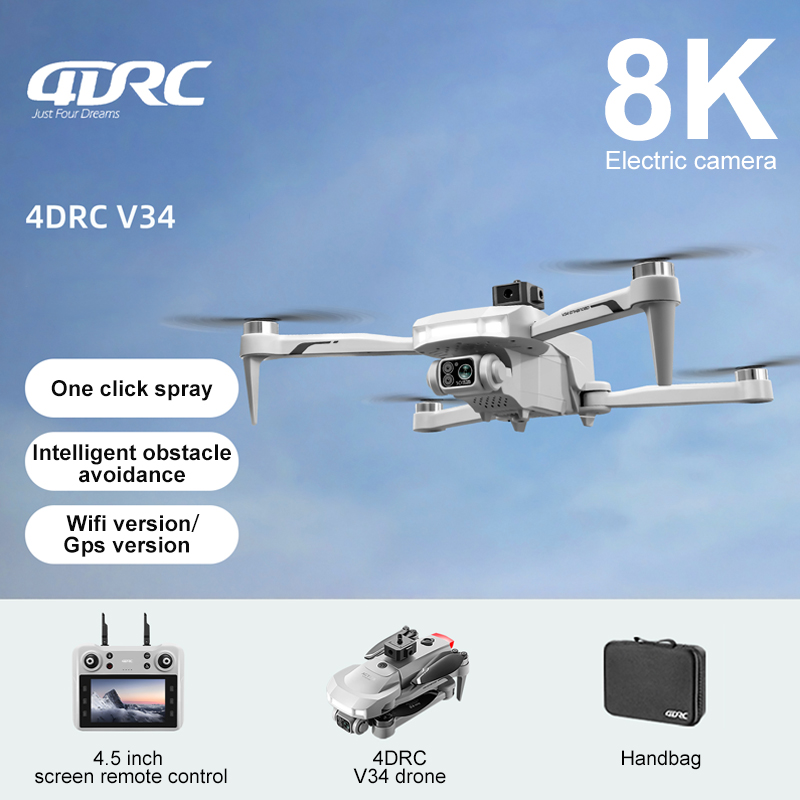 Drone Battery Case - 2025 New V34 Drone 8K Camera