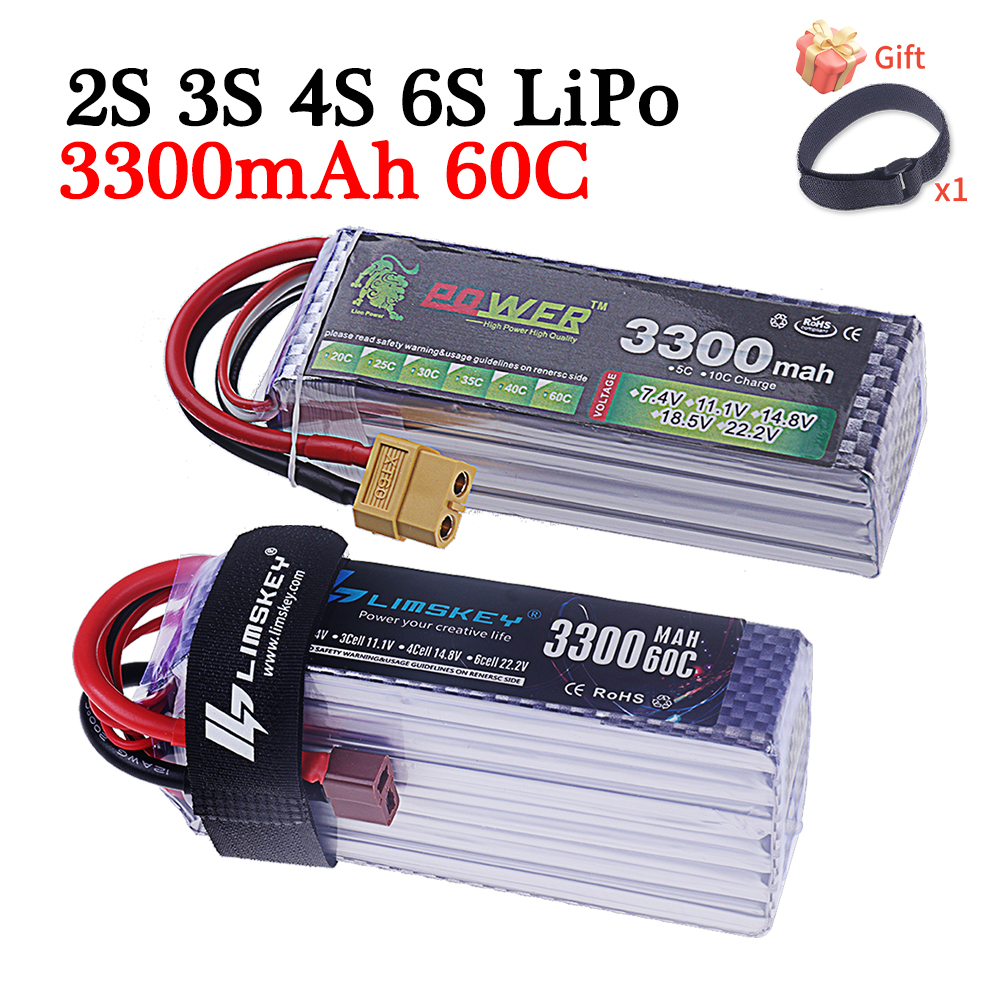 Drone Battery 6S - 60C Lipo Battery 3300mAh 7.4V 11.1V