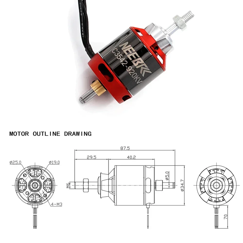1/2/4PCS 3542 920KV 1400KV Out - Drone Battery 4S avaliação e preço