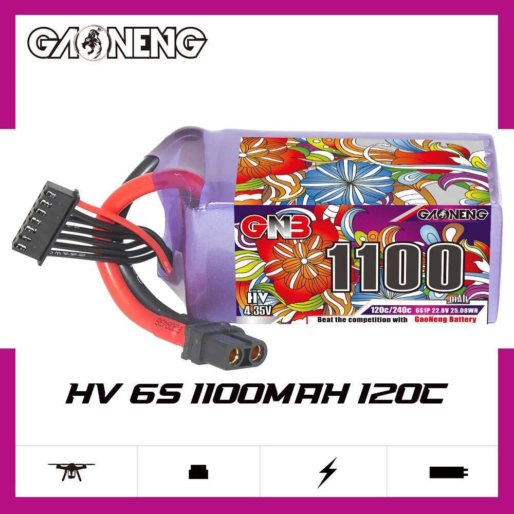 2Pcs GNB 6S Lipo Battery 22.8V - Drone Battery Plate avaliação e preço