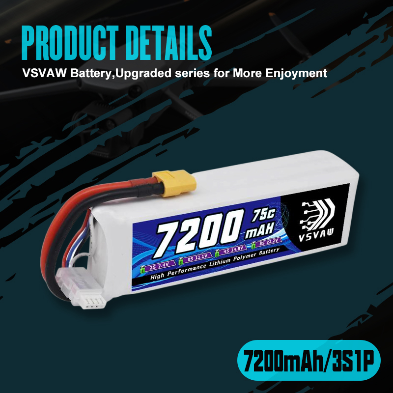 VSVAW 3S Lipo Battery 11.1V 72 - Drone Battery Connector avaliação e preço