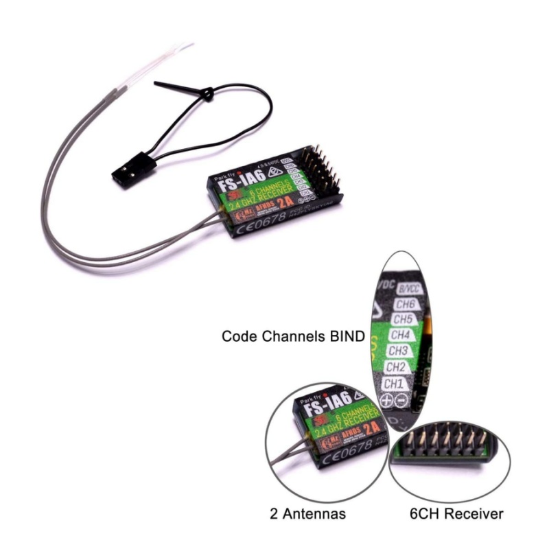 Flysky FS-IA6 Receiver 6CH Dua - Drone Battery Plate avaliação e preço