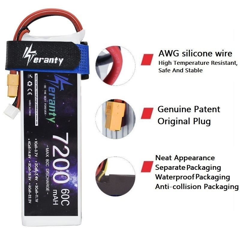 Upgrade 2S 7.4V 7200mAh 60C 6S - Drone Battery 6S avaliação e preço