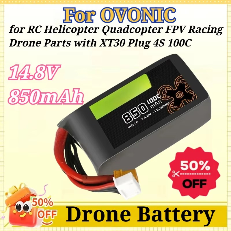 For OVONIC 14.8V 850mAh 4S 100 - Drone Battery 4S avaliação e preço