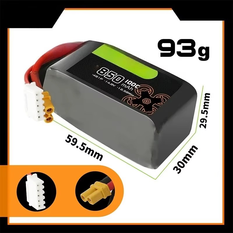 For OVONIC 14.8V 850mAh 4S 100 - Drone Battery 4S avaliação e preço