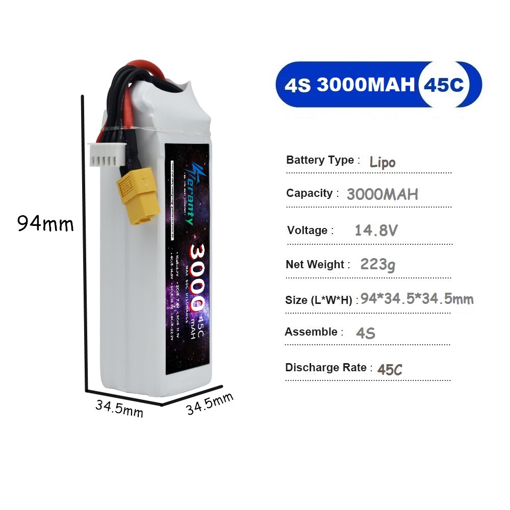 4S LiPo Battery 14.8V 1500mah  - Drone Battery 4S avaliação e preço