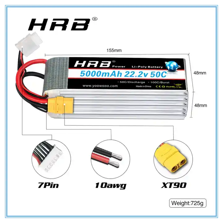 HRB Lipo Battery 2~6S 2200mah/ - Drone Battery 6S avaliação e preço