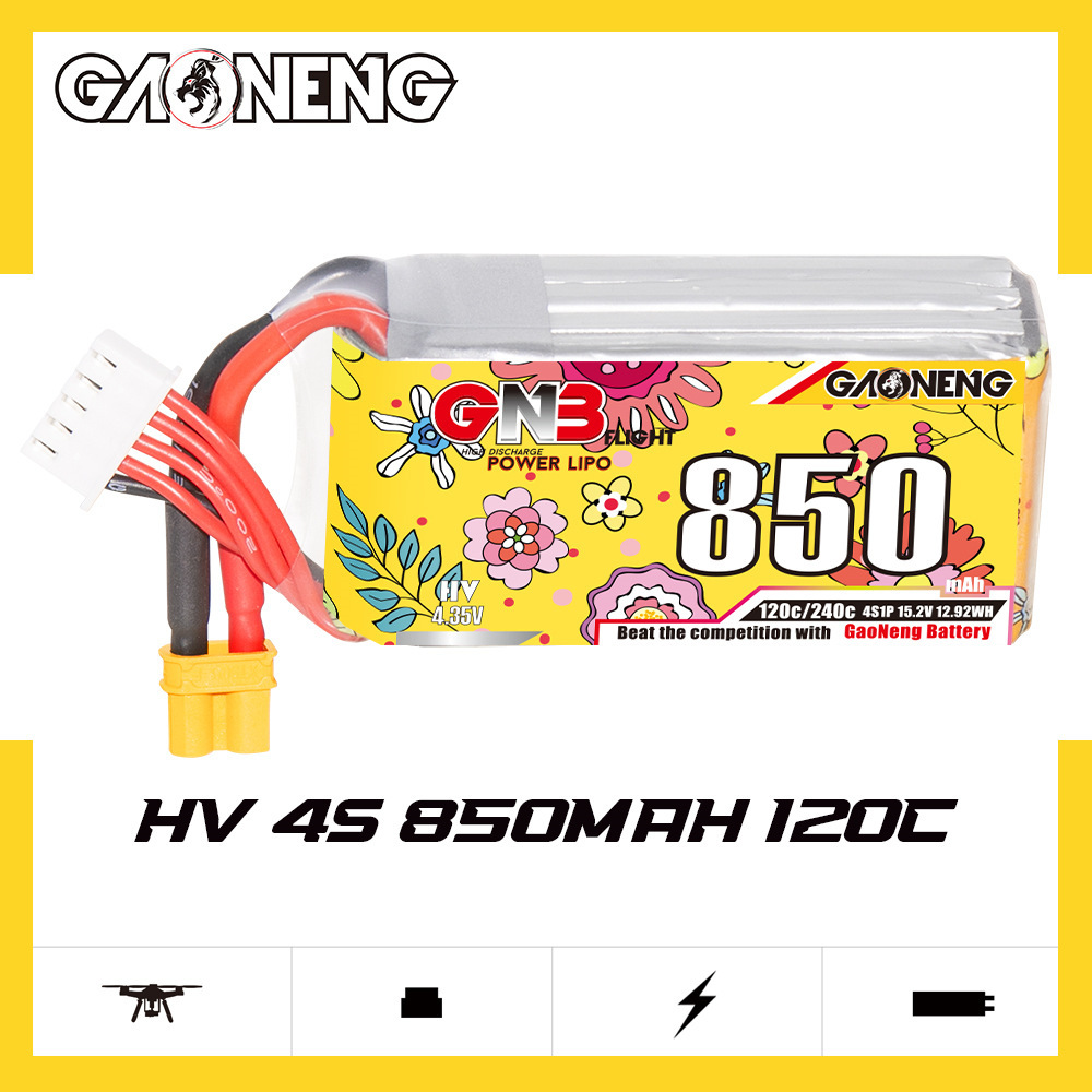 Upgraded GNB 4S 15.2V 850mAh L - Drone Battery 4S avaliação e preço