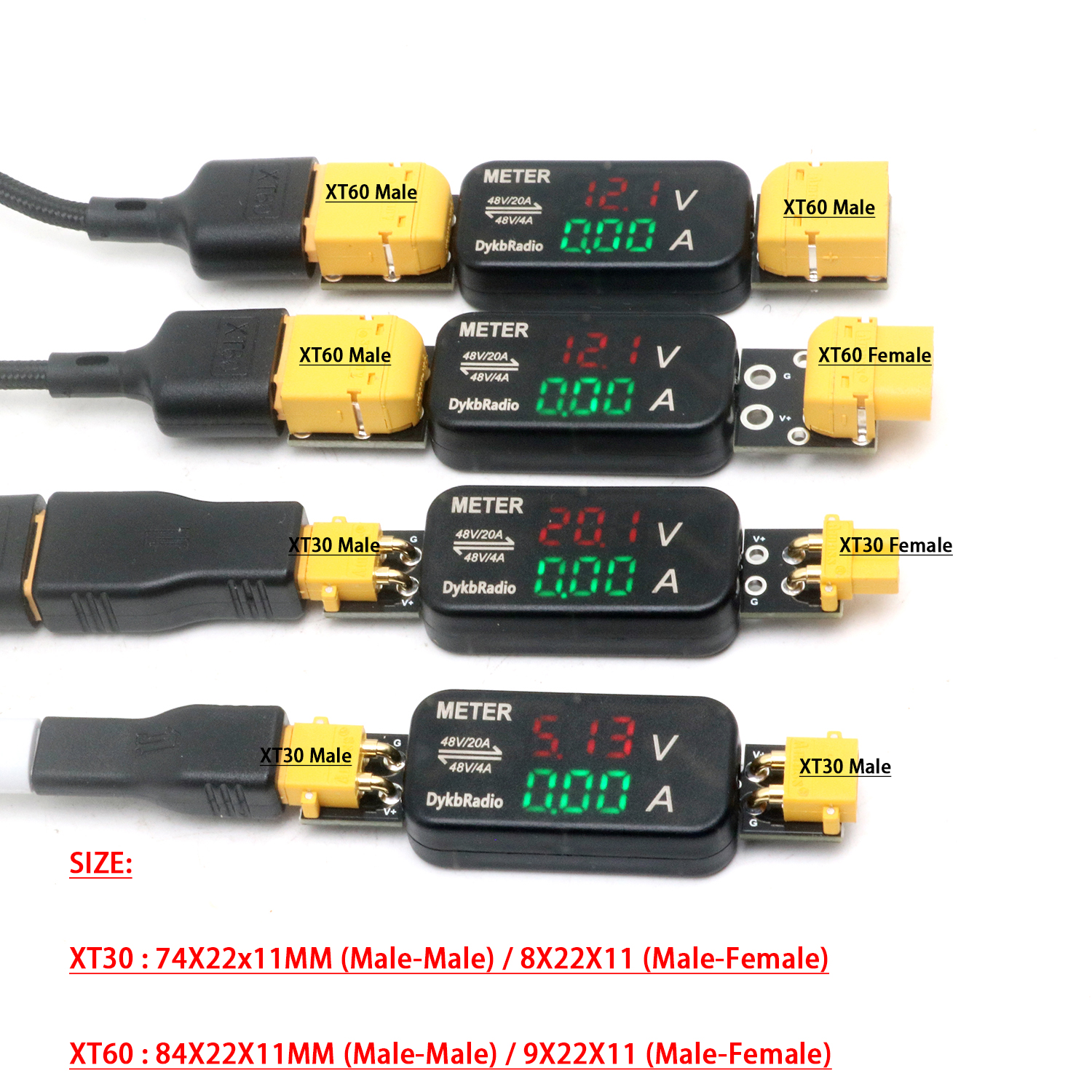XT30/XT60 20A/4A DC Voltage Cu - Drone Battery Voltage Checker avaliação e preço