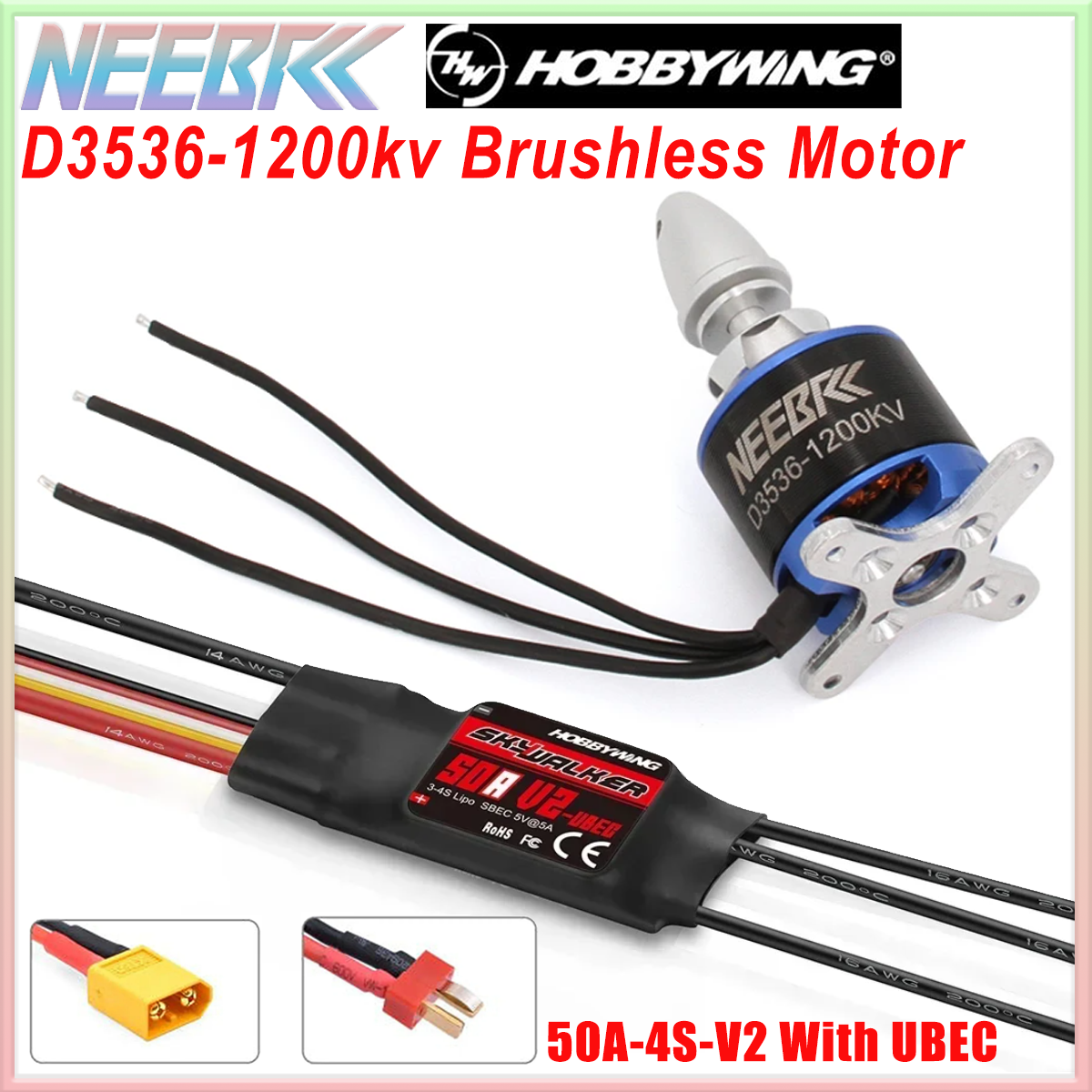 3536 1200KV Brushless Motor 2- - Drone Battery 4S avaliação e preço