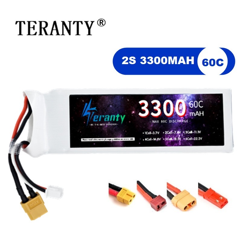 2S 7.4V LiPo Battery 3300mAh 6 - Drone Battery Connector avaliação e preço