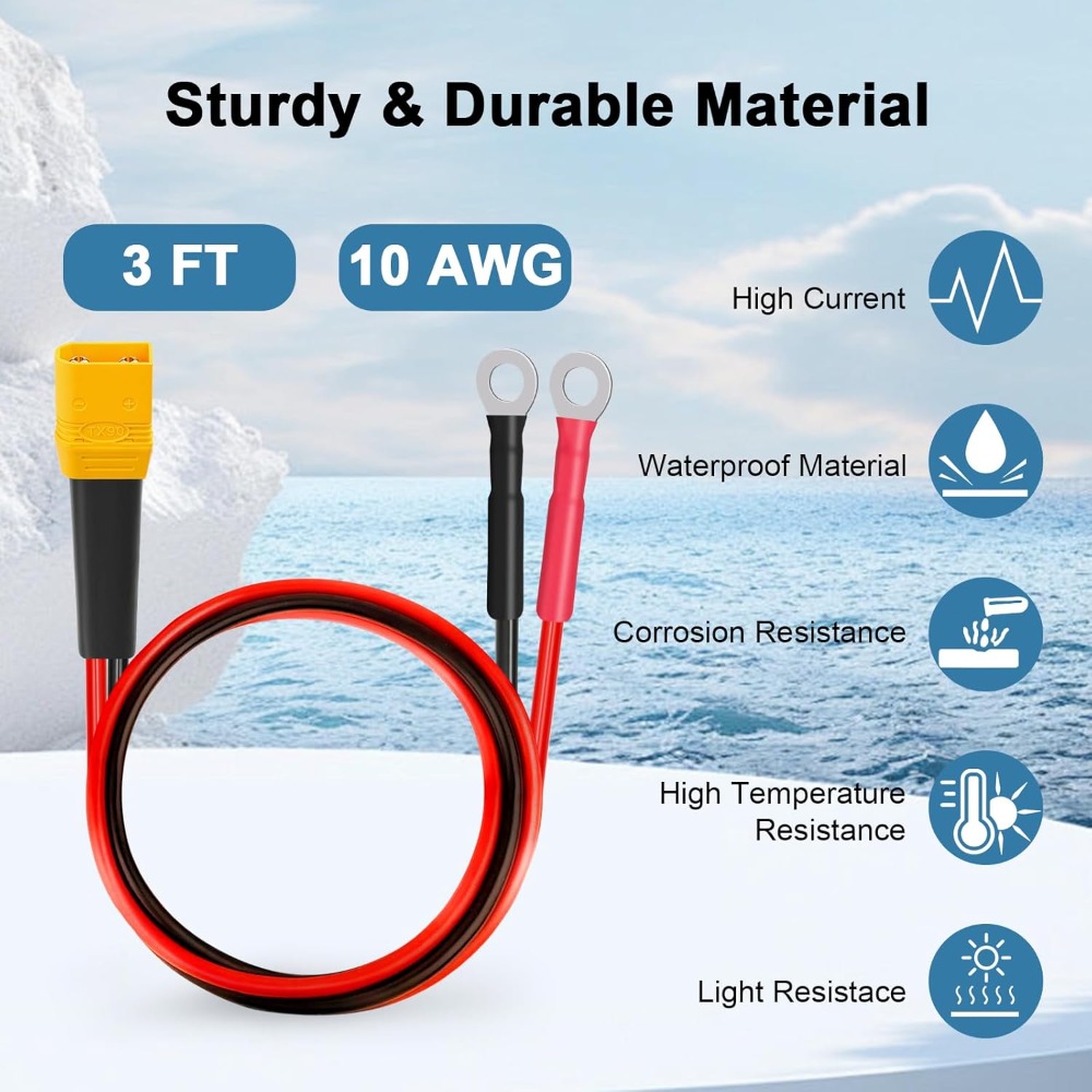 XT90 to O Ring Terminal Cable  - Drone Battery Connector avaliação e preço