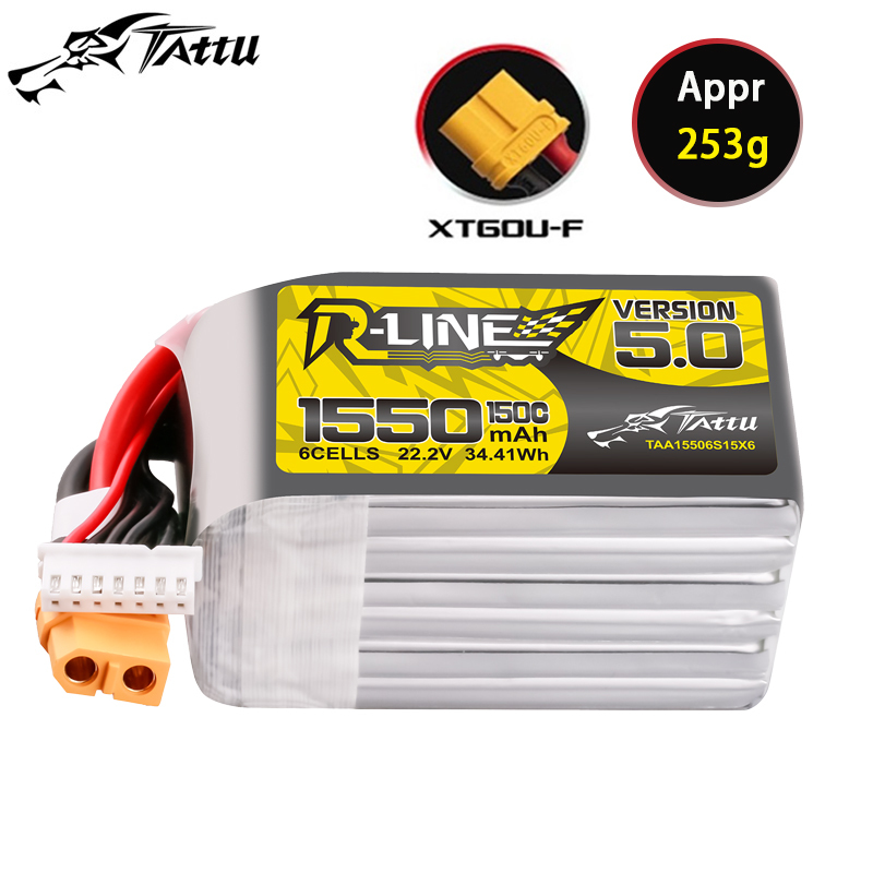 TATTU-R-LINE 5.0 22.2V 1550mAh - Drone Battery Plate avaliação e preço