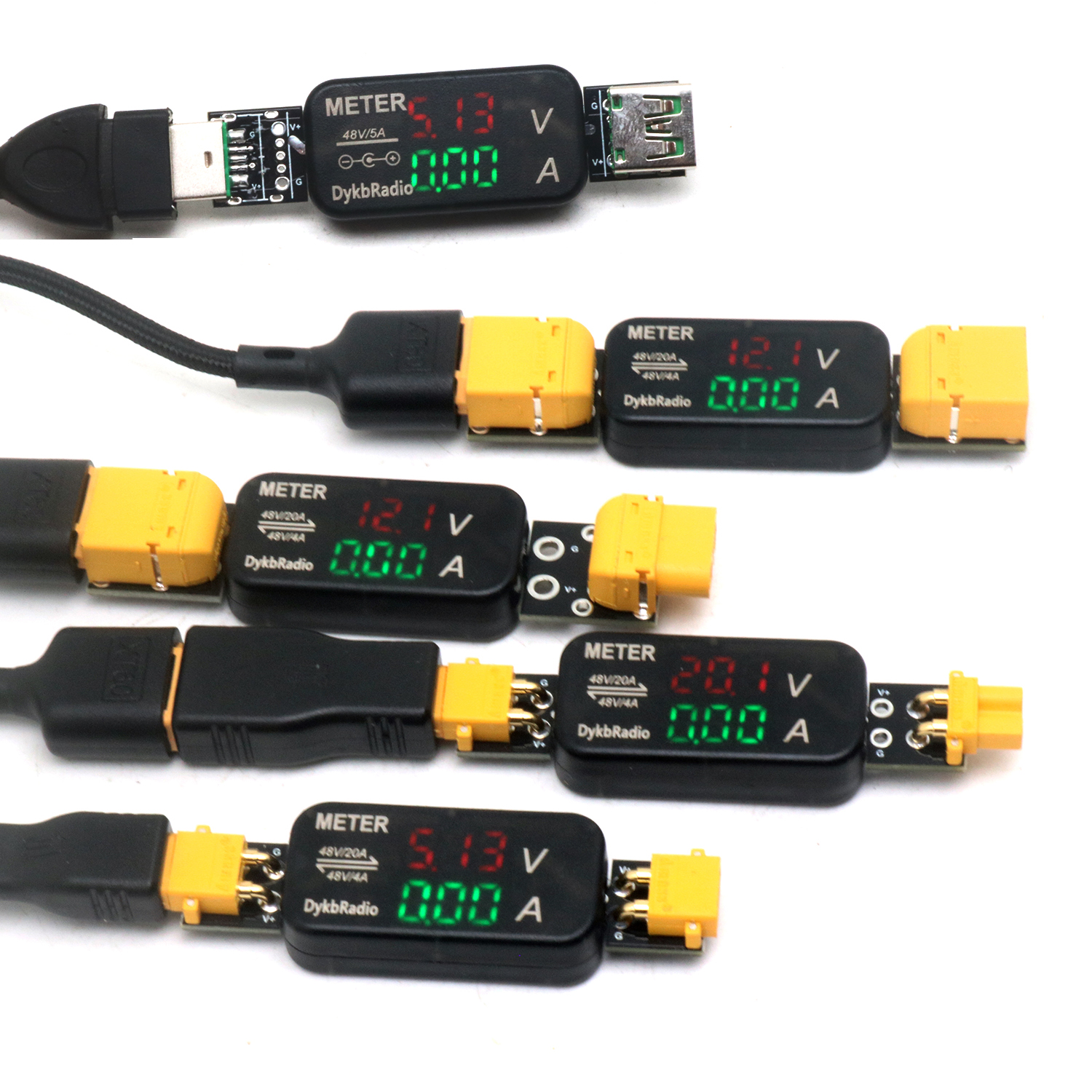 USB XT60 XT30 Voltmeter Ammete - Drone Battery Voltage Checker avaliação e preço