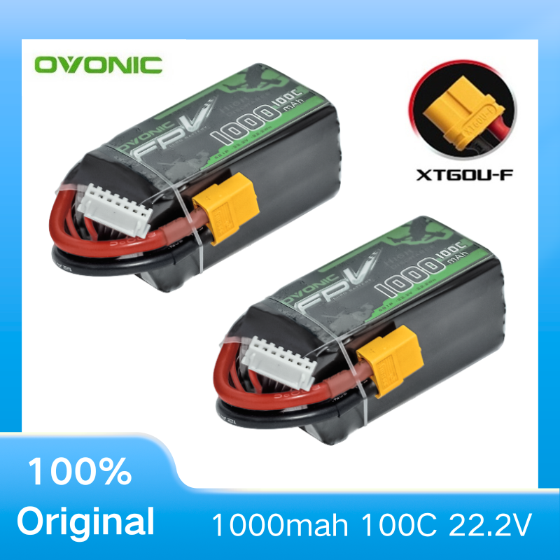 2Pcs OVONIC 1000mAh 100C 22.2V - Drone Battery 6S avaliação e preço