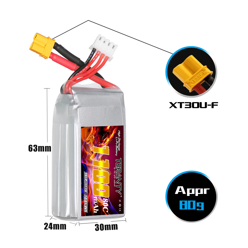 TERANTY 3S 11.1V 1100mAh 80C/1 - Drone Battery 3S avaliação e preço