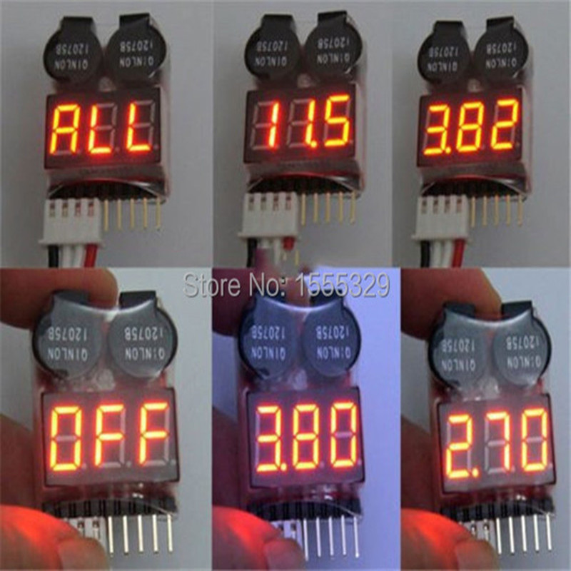 2Pcs 1S-8S LiPo Battery Voltag - Drone Battery Voltage Checker avaliação e preço