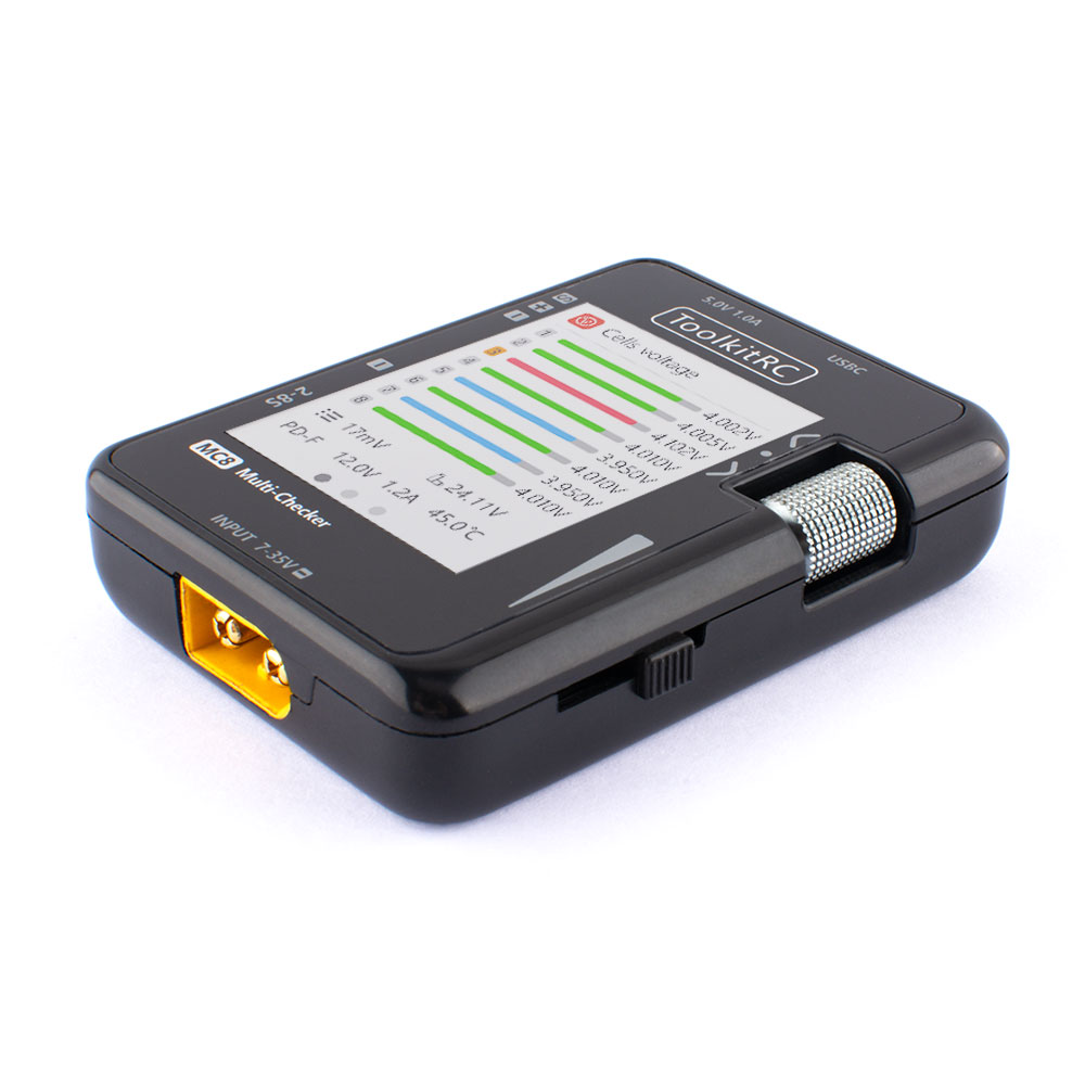 ToolkitRC MC8 Mini Size Cell c - Drone Battery Voltage Checker avaliação e preço