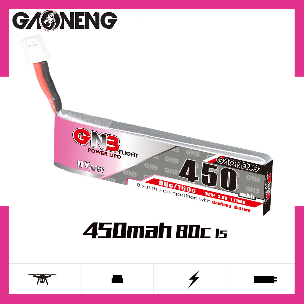 GNB HV 1S 3.8V 450mAh 80C/160C - Drone Battery Plate avaliação e preço
