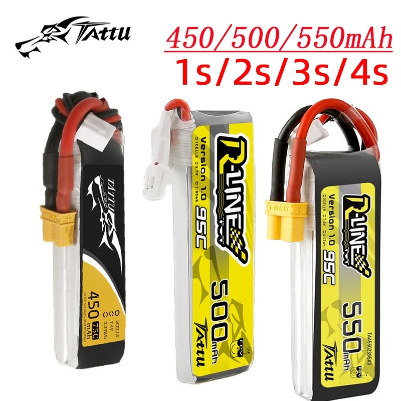 3Pcs NEW TATTU 450/500/550mAh  - Drone Battery Plate avaliação e preço