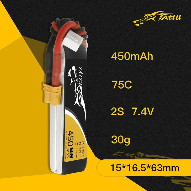 3Pcs NEW TATTU 450/500/550mAh  - Drone Battery Plate avaliação e preço