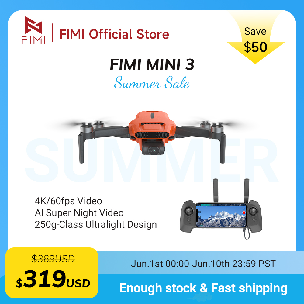FIMI MINI 3 Camere drone 4K 60 - Drone Battery Smart avaliação e preço