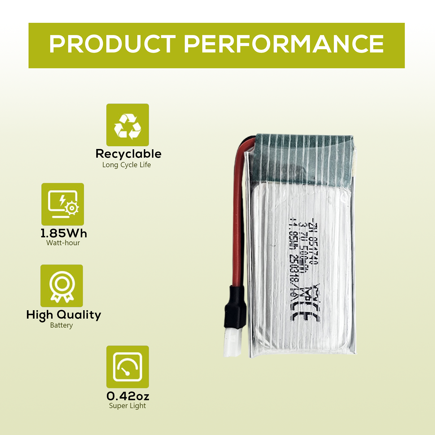 5Pcs 3.7V 500mAh LiPo Batterie - Drone Battery Bag avaliação e preço